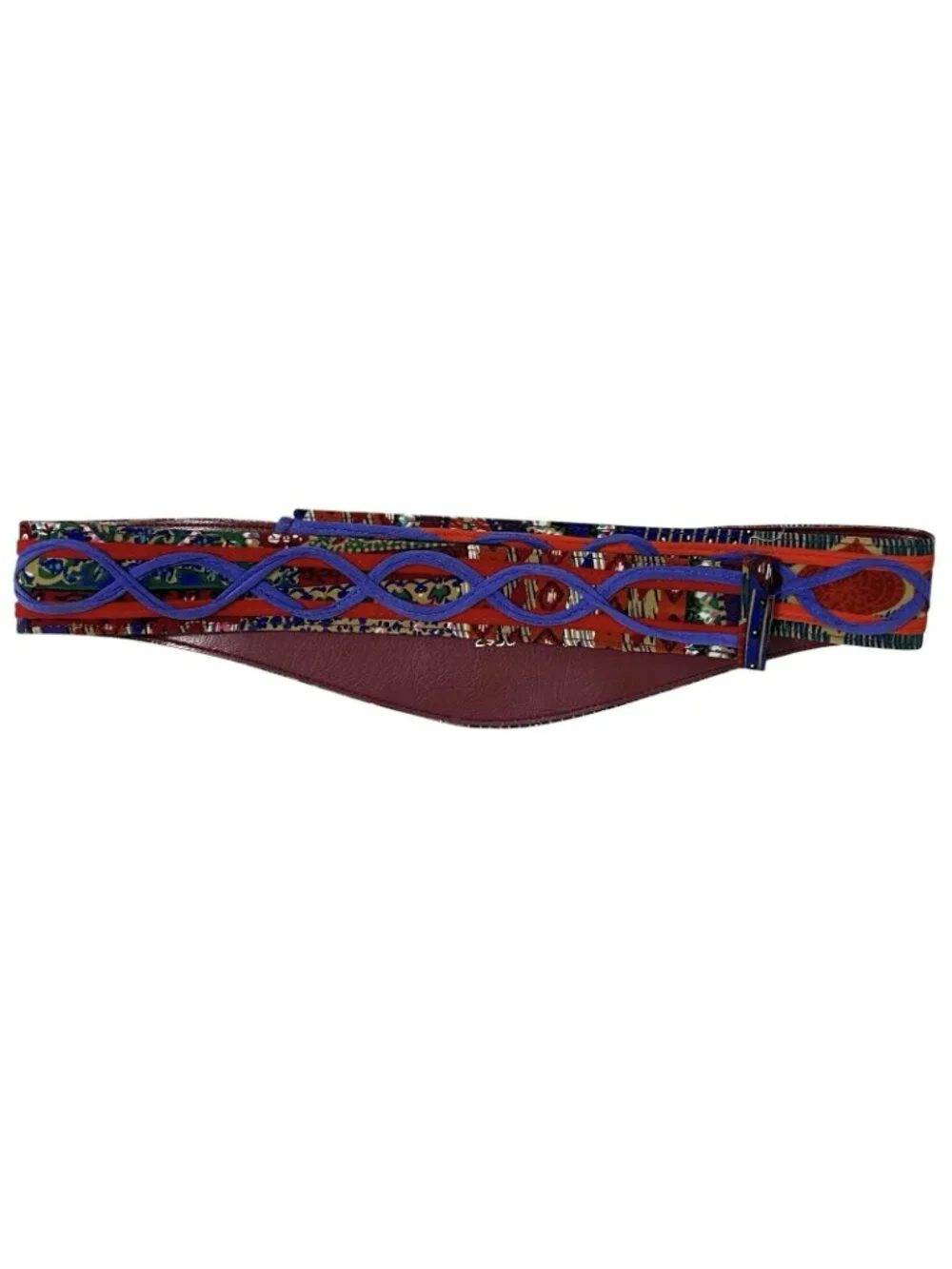 Vtg Howard Wolf Avant Garde Wide Waist Belt Artwear Jeweled Adjustable Small